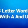 5 letter words with a and u