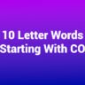 10 letter words starting with co