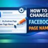 how to change facebook page name
